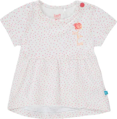 Produktbild von Mädchen Kurzes Weißes Kleid mit Korallenpunkten