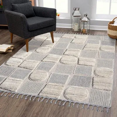 Produktbild von Famanu Teppich Boho mit 3D-Effekt - Creme, 120 x 170 cm