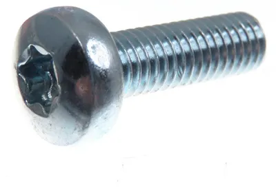 Linsenkopfschraube M6x20 mm, Stahl verzinkt, TX, 20 Stück