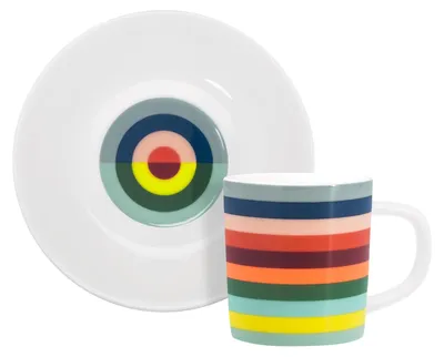 Espressotassen-Set mit Untertasse, 80 ml, Fine Bone China, spülmaschinengeeignet