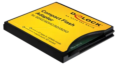 Zdjęcie produktu dla DeLOCK 61796, Karta pamięci CompactFlash, Czarny, 36,4 mm, 42,8 mm, 5 mm, Przewodowa