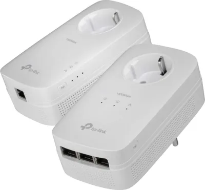 Image de TP-LINK AV1300 - Kit de démarrage Gigabit Passthrough Powerline - Pont - GigE, HomePlug AV (HPAV), HomePlug AV (HPAV) 2.0, IEEE 1901 - se branche sur une prise murale