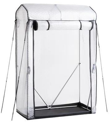Produktbild von Dehner Winterschutzzelt Bifröst, Gewächshaus zur Überwinterung, frostbeständig, 50 x 100 x 150 cm, Kunststoff / Polyethylen / Polypropylen / Stahl, transparent