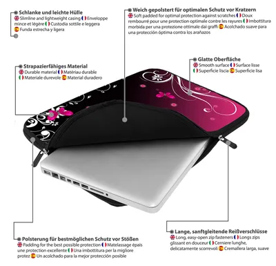 Produktbild von Pedea Design Tablet PC Tasche 10,1 Zoll (25,6 cm) neopren butterfly