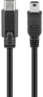 Immagine prodotto di goobay Cavo USB 2.0 da USB C a Mini B 2.0 nero 0,5 m