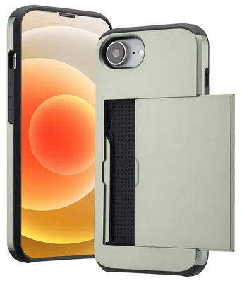 Imagen del producto de Funda Trasera con Ranura para Tarjetas para Apple iPhone 17e / 16e - Verde