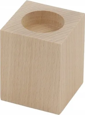 Produktbild von Kerzenhalter 8x6 cm rechteckig aus Buchenholz 1 Stück