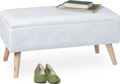 Produktbild von Zamatová lavica s úložným priestorom RD34483, biela
