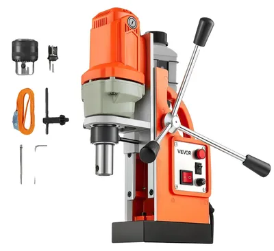 Immagine prodotto di Trapano magnetico VEVOR da 1200 W con diametro di foratura di 38 mm, sistema di foratura Power Mag da 10.000 N, velocità di rotazione di 900 giri/min