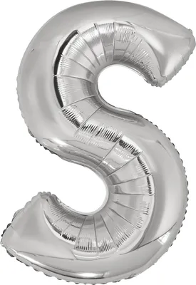 Zdjęcie produktu dla Balon foliowy litera S srebrny - 88cm