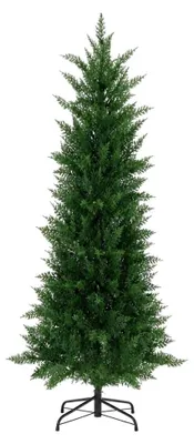 Imagen del producto de Árbol de Navidad artificial de 225 cm (7.5 pies), fabricado en PVC, con soporte de metal