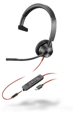 Produktbild von POLY Blackwire 3315 USB-C-Headset, Kabelgebunden, Büro/Callcenter, 207 g, Kopfhörer, Schwarz