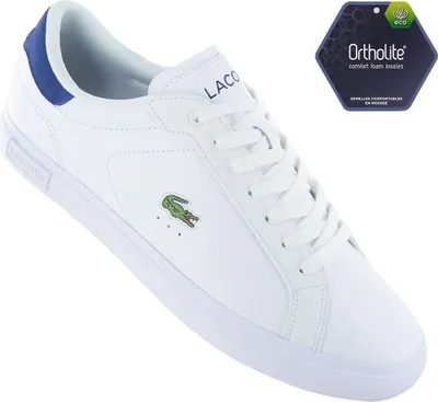 Produktbild von LACOSTE Powercourt 224 - Herren Sneakers Schuhe Leder Weiß 748SMA0001042 , EU 47 UK 12