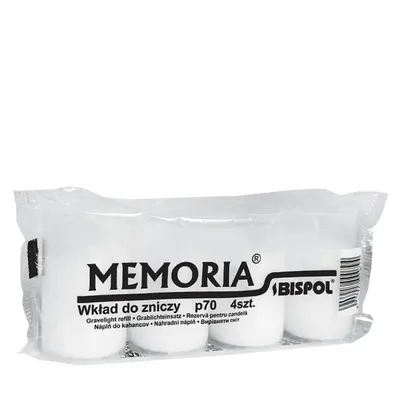 Zdjęcie produktu dla Plastikowa lampa cmentarna 70g d4,5x8cm 4szt
