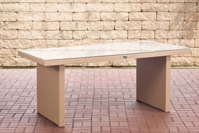 Produktbild von CLP Polyrattan Tisch Avignon sand Größe 180 cm