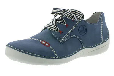 Produktbild von Rieker 52520 Damen Halbschuhe Sneaker Schnürschuhe, Größe:40 EU, Farbe:Blau