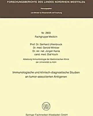 Obrázek produktu pro Immunologische und klinisch-diagnostische Studien an tumor-assoziierten Antigenen