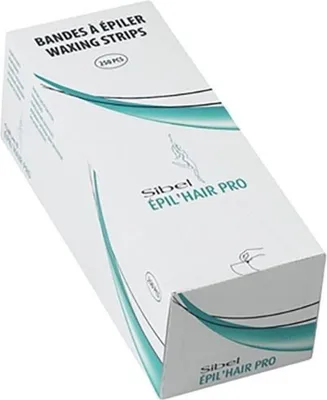 Obrázek produktu pro Depilační pásky Sibel Epil'Hair Pro v zásobníku po 250 kusech, 3,75 × 12 cm