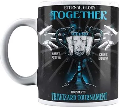 Obrázok produktu pre Harry Potter – „Triwizard Tournament“ kávový hrnček CD112 (jednotná veľkosť, jednotná veľkosť) (čierna/čierna/modrá/modrá/biela/biela)