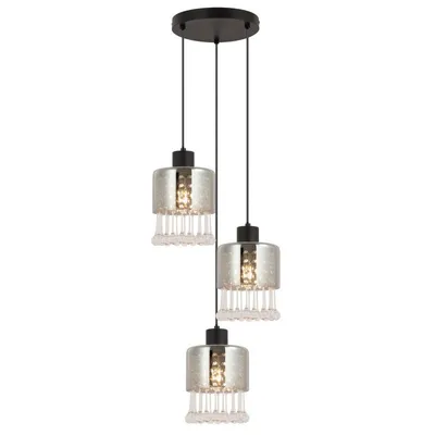 Obrázok produktu pre Luster Globo Hendry 15884-3H 3xE27 15 W čierny/dymové sklo