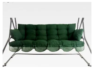 Produktbild von Hollywoodschaukel Auflage 170x50 cm Bora mit Sitzpolster, Rückenlehne, 2 Seitenkissen, Befestigungsschnüren und Volant vorne