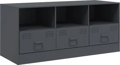 Zdjęcie produktu dla vidaXL Szafka pod telewizor antracyt 99x39x44 cm stal