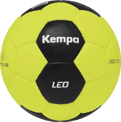 A Kempa Leo handball is shown against a white background.