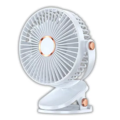 Zdjęcie produktu dla Mini wiatraczek na biurko wentylator mały wiatrak LED USB przenośny 5-stopniowy biały