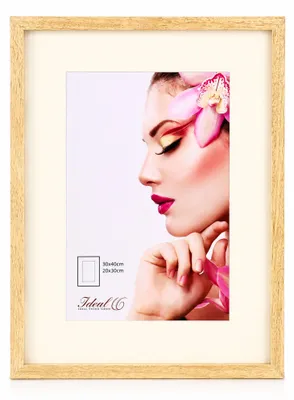 Produktbild von 3D Objektrahmen Holz Bilderrahmen Wanddeko Collage Poster Shirt Trikot Rahmen HR - Farbe: Natur | Format: 30x40