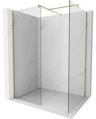 Obrázek produktu pro Mexen Kioto sprchová stěna Walk-in 135 x 100 cm, transparentní, zlatá - 800-135-202-50-00-100