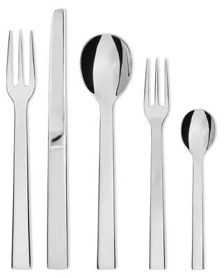 Besteckset 5-teilig, 18/10 Edelstahl, glänzend poliert, spülmaschinengeeignet