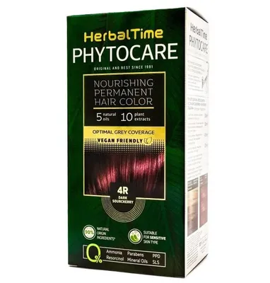 Immagine prodotto di Herbal Time Phytocare colore permanente per capelli naturale Vegan 4R ciliegia scura 130 ml