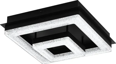 Produktbild von FRADELO 1 Wand-/Deckenleuchte Lampe Beleuchtung - L26 x B26 x H8,5cm - schwarz - 4X2W;1X3,5W inkl. - IP20