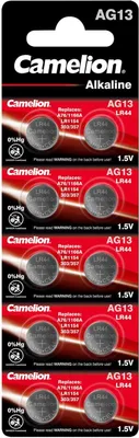 Produktbild von Knopfzelle CAMELION AG13 15V Alkaline 10er-Blister