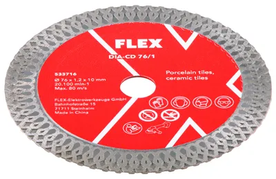 Produktbild von Flex Diamanttrennscheibe für Fliesen DIA-CD 76/1 für LBE 76 12-EC