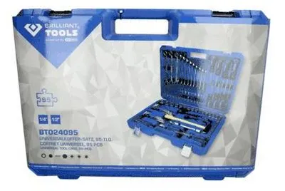 Immagine prodotto di BRILLIANT TOOLS Valigetta portautensili universale da 94 pezzi, acciaio
