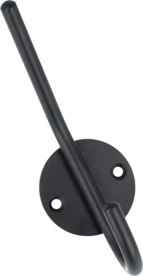 Produktbild von Schwarz matter Kleiderhaken Garderobenhaken Huthaken Huddersfield Mantelhaken Industrial Style