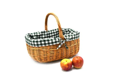 Produktbild von MyBer Korb Rattankorb Weidenkorb Einkaufskorb Picknickkorb Tragekorb Vollweide K1-014-SDGW