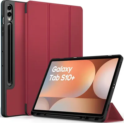 Image de Samsung Galaxy Tab S9 FE+ Plus/S9 Plus Housse 12,4 pouces 2023 - Ultra mince vin rouge