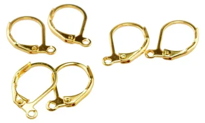 Produktbild von Brisuren/Klappohrringe aus Messing in goldfarben, 10 Stück