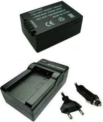 Produktbild von Trade-Shop 2in1 Set: Li-Ion Akku 1200mAh + Ladegerät mit KFZ Adapter für Panasonic Lumix DMC-FZ47, DMC-FZ62, DMC-FZ72, DMC-FZ82, DC-FZ83
