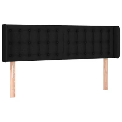 Obrázek produktu pro vidaXL Čelo postele s ušima černé 147x16x78/88 cm Látka