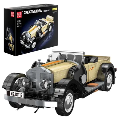 Immagine prodotto di Mould King 10115 Technik: Set di costruzioni a incastro, auto d'epoca classica, stile retrò e vintage, auto sportiva, modello di auto, auto da collezione, kit di costruzione per appassionati adulti (897 pezzi)