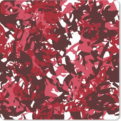 Produktbild von MuchoWow® Mauspad Mousepad Muster - Dschungel - Rot 20x20 cm - Mousepads - Maus Mat - Pad - Mausunterlage - Desk Mat - Bureauartikeln