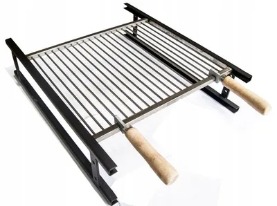 Obrázek produktu pro Grilovací rošt z nerezové oceli s úchyty 73 x 63 cm, obdélníkový, moderní, nový