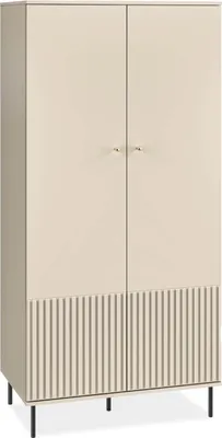 Produktbild von KONSIMO Kleiderschrank "DROMA", Creme, Holz, ELEGANT, 92x190x53cm
