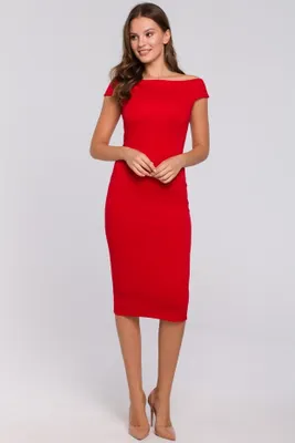 Produktbild von Makover Midikleid für Frauen Lisavere K001 rot M