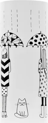 Immagine prodotto di vidaXL Portaombrelli donna design acciaio bianco