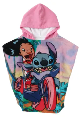 Image de Lilo & Stitch Poncho à capuche doux pour enfants Parfait pour la maison et les déplacements