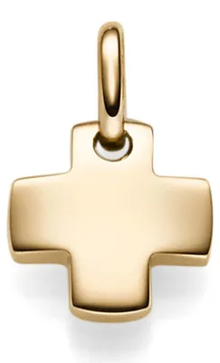 Anhänger-Kreuz-585-Gelbgold-flach